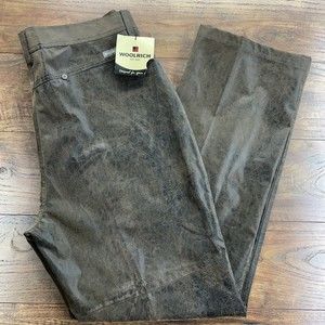 Woolrich Westridge Women Saddle Pant Sz 14  Leather‎ Look Pockets Brown NWT $70